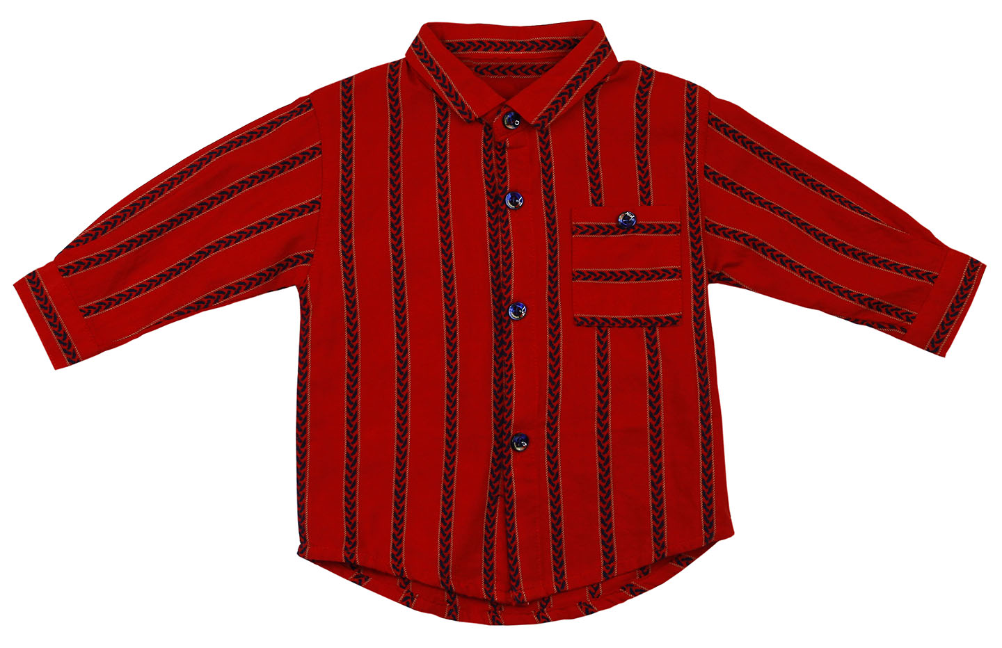 9752. Рубашка ДМ (Р-р:2;Цв.:Красный;Возраст: ;Рост: ; Длина рукава:17 см)