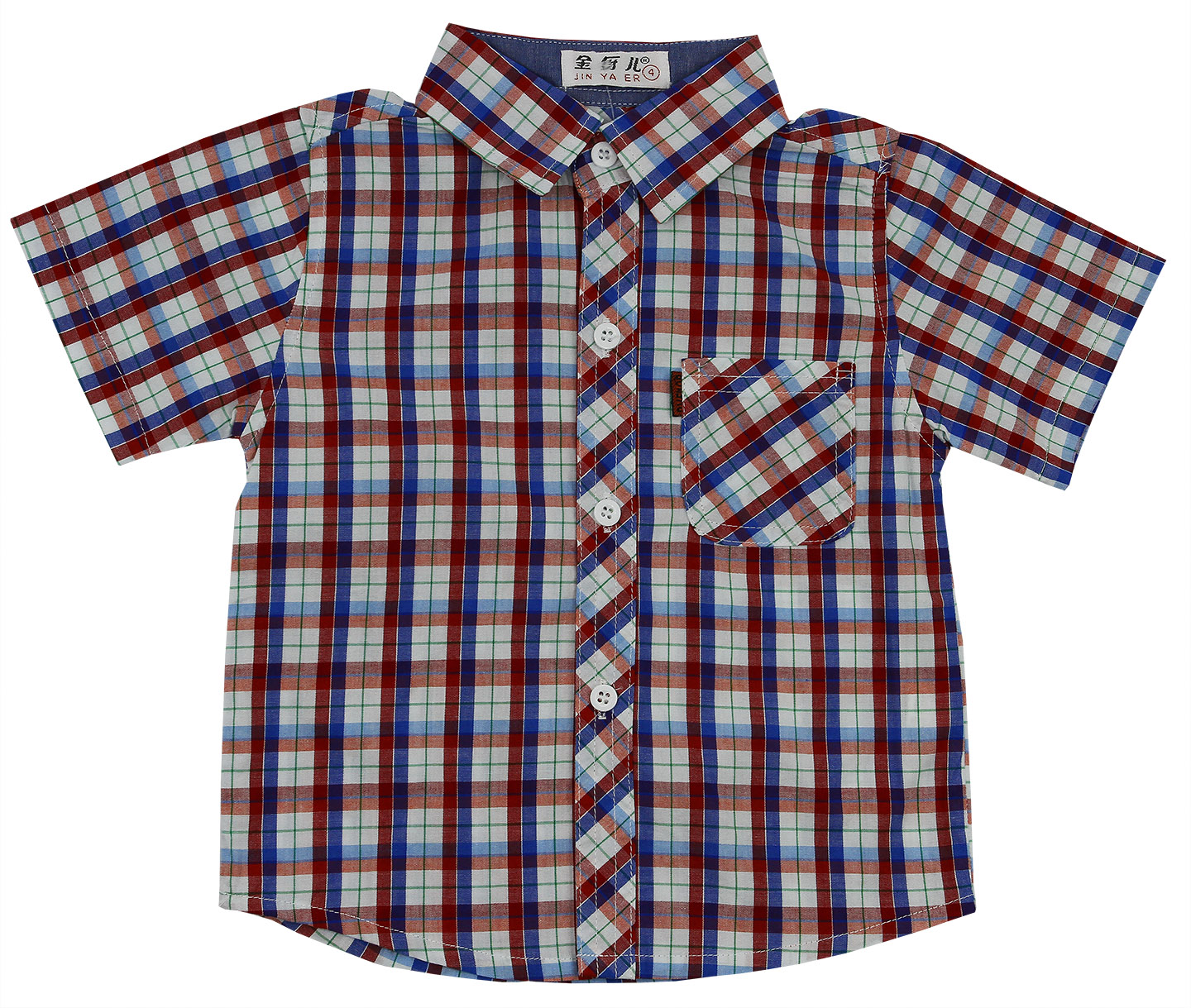 #39 Рубашка с коротким рукавом (Р-р: 2; Цв.: Красный; Возраст: 1,5 года; Рост: 86 см)