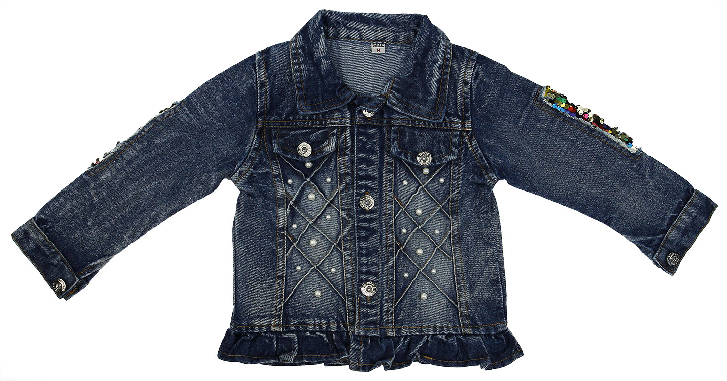 GB18401-2010 Куртка джинсовая ДД (Р-р:6;Цв.:Синий;Возраст: ;Рост: ; Длина рукава:23 см)
