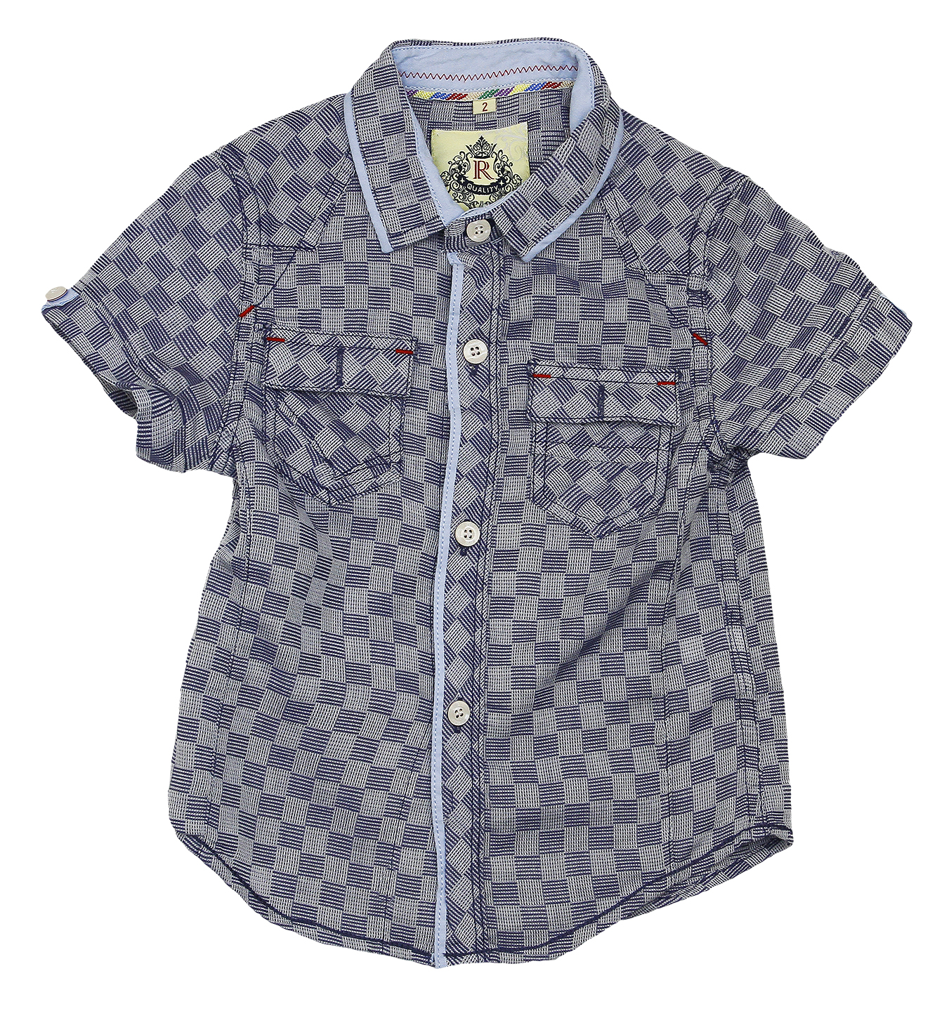 220146B Рубашка с коротким рукавом (Р-р: 2; Цв.: Фиолетовый; Возраст: 1 год; Рост: 80 см)