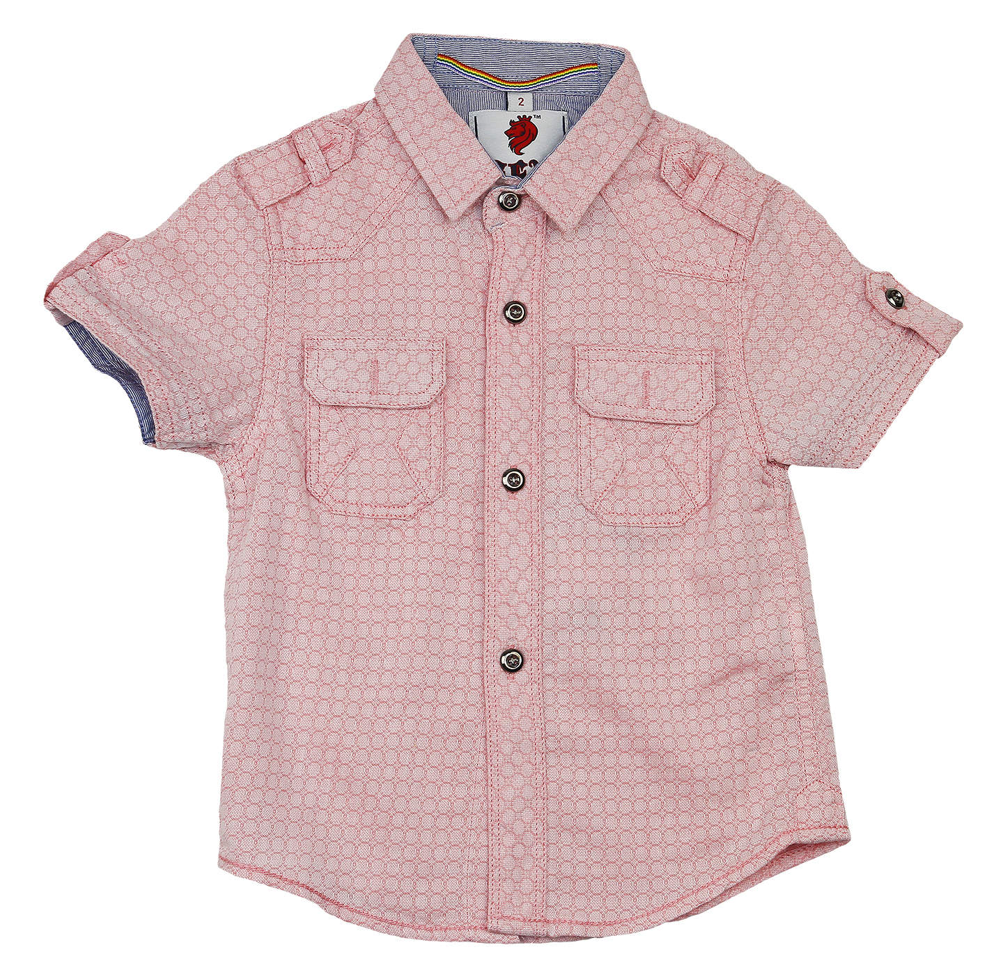 86041B Рубашка с коротким рукавом (Р-р: 2; Цв.: Розовый; Возраст: 3 года; Рост: 98 см)