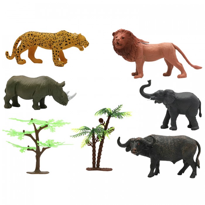 Игровой набор "Животные" с картой обитания внутри (6 шт в наборе) (Zooграфия) 200662227