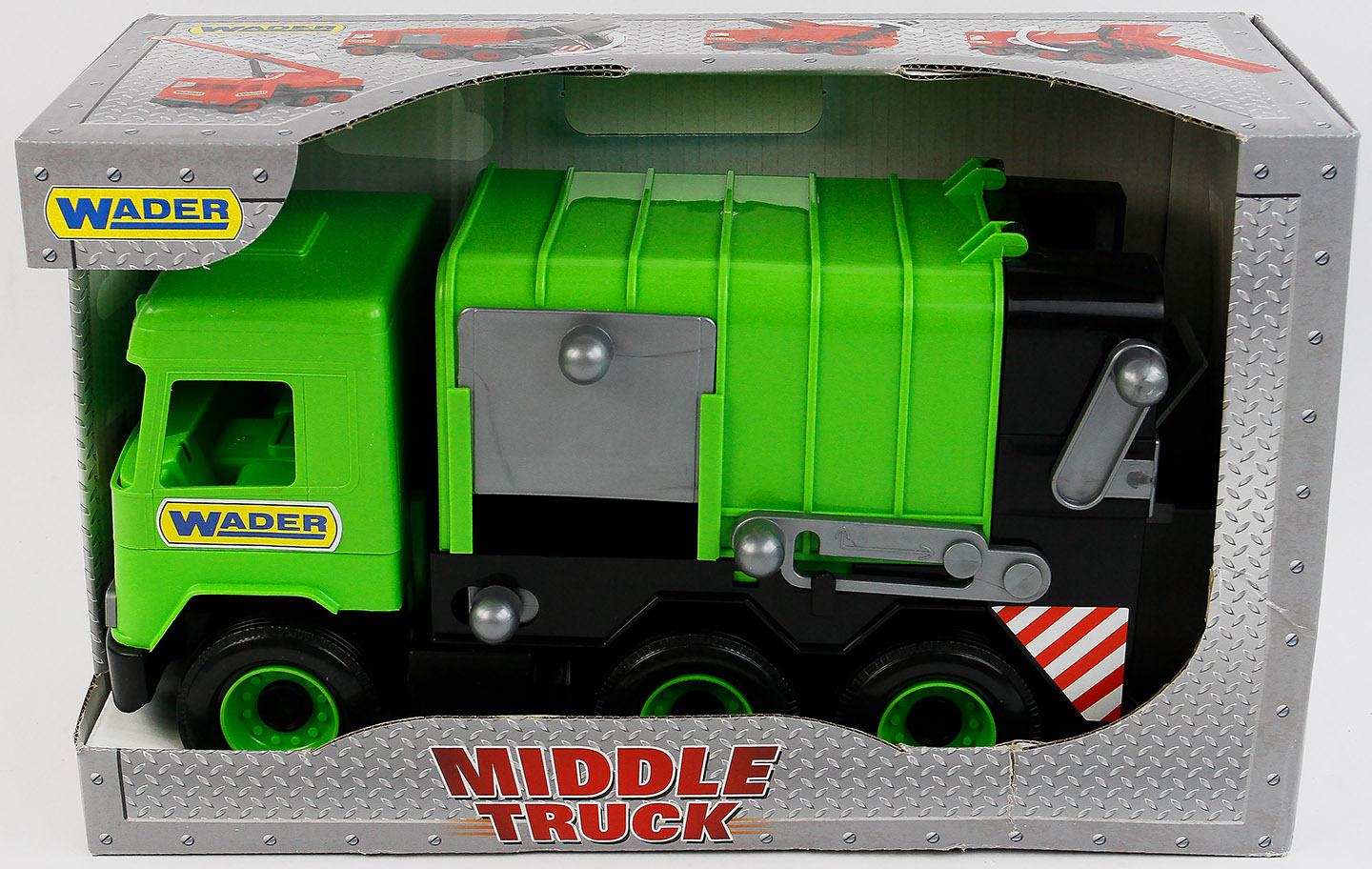 авто Middle Truck - мусоровоз (зеленый) в коробке 39484, 44*19*27
