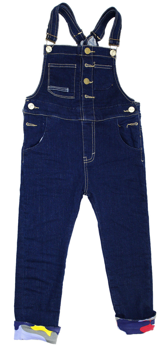 57015 Комбинезон джинсовый (Р-р: 5; Цв.: Синий; Возраст: 2 года; Рост: 92 см; Длина штанины: 28 см)