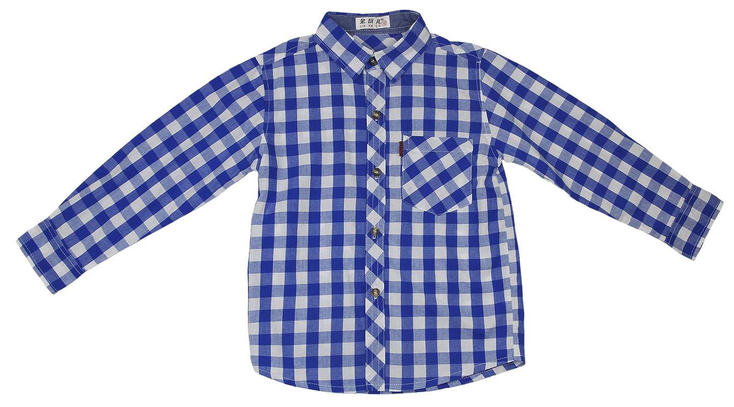#35 Рубашка с длинным рукавом (Р-р: 2; Цв.: Синий; Возраст: 1 год; Рост: 80 см; Длина рукава: 22 см)