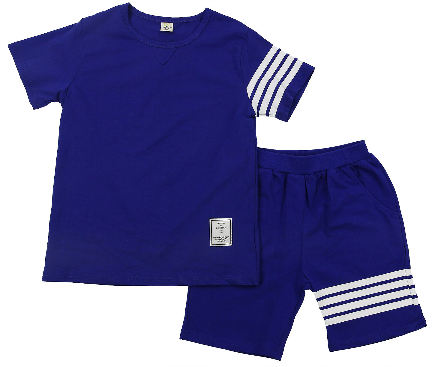 H8026 Комплект футболка+шорты ДМ (Р-р:100;Цв.:Синий;Возраст: ;Рост: )
