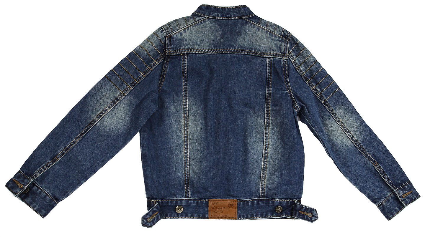 MP-050 Куртка джинсовая ДМ на молнии (Р-р:128;Цв.:Синий;Возраст:8 лет;Рост:128 см; Длина рукава:32 см)