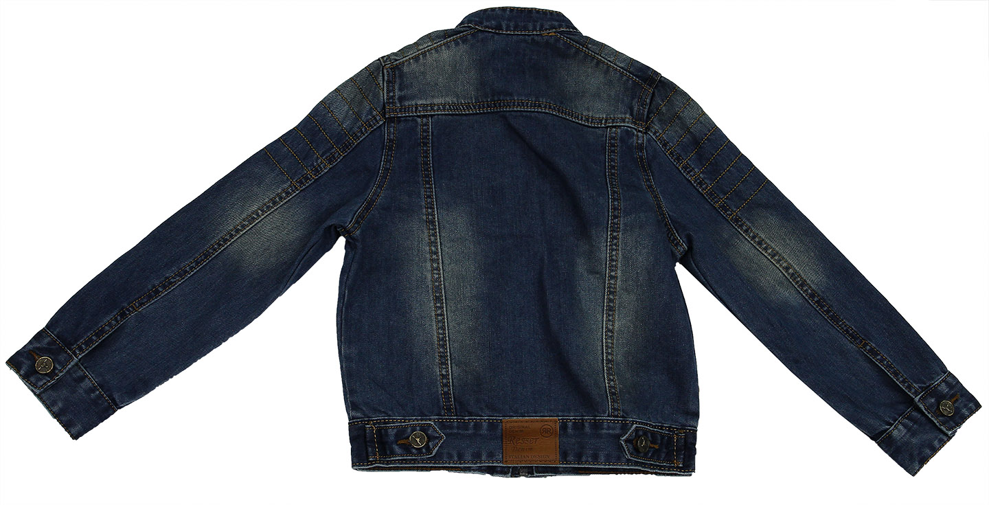 MPS-050 Куртка джинсовая ДМ на молнии (Р-р:98;Цв.:Синий;Возраст:3 года;Рост:98 см; Длина рукава:26 см)
