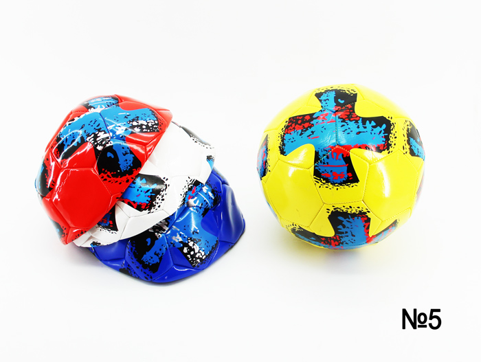 мяч футбольный размер 5 PVC 1,6 мм 4 цвета 280 г 25493-14A