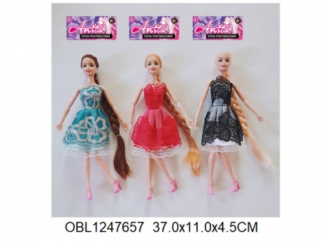 кукла длинный волос 3 вида A615-R20